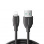 JOYROOM SA29-AL3 szilikon töltő- és adatkábel USB-A / Lightning kábel iPhone / iPad / iPod / AirPods készülékhez - 2 m - fekete