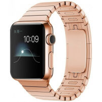 Luxus rozsdamentes acél szíj az Apple Watch 42mm / 41mm / 40mm / 38mm órához - rózsaarany