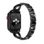 Fém szíj strasszkövekkel Apple Watch Ultra 49mm / 46mm / 45mm / 44mm / 42mm órához - fekete