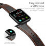 DUX DUCIS bőrszíj Apple Watch 42mm / 41mm / 40mm / 38mm órához - kávébarna