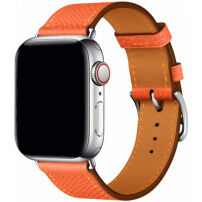 Bőrszíj Apple Watch 42mm / 41mm / 40mm / 38mm-es órához - narancsszínű