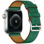 Bőrszíj Apple Watch 42mm / 41mm / 40mm / 38mm-es órához - zöld