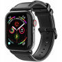 DUX DUCIS bőrszíj Apple Watch 42mm / 41mm / 40mm / 38mm órához - fekete