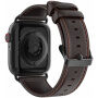 DUX DUCIS bőrszíj Apple Watch 42mm / 41mm / 40mm / 38mm órához - kávébarna
