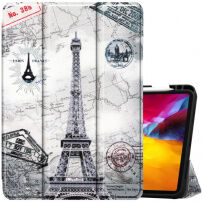 Apple Pencil rekesszel és alvófunkcióval ellátott tok iPad Pro 11" (2020-2022) készülékhez - Eiffel-torony