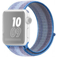 Csíkos nylon szíj - Apple Watch 42mm / 41mm / 40mm / 38mm - kék