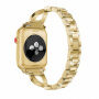 Kövekkel díszített fém szíj - Apple Watch Ultra 49mm / 46mm / 45mm / 44mm / 42mm - arany