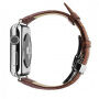QIALINO bőr szíj business stílusban - Apple Watch Ultra 49mm / 46mm / 45mm / 44mm / 42mm - barna