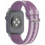 Csíkos szilikon szíj - Apple Watch 42mm / 41mm / 40mm / 38mm - lila