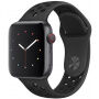 Szilikon óraszíj - Apple Watch 42mm / 41mm / 40mm / 38mm - fekete-szürke