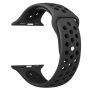 Szilikon óraszíj - Apple Watch 42mm / 41mm / 40mm / 38mm - fekete-szürke