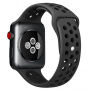 Szilikon óraszíj - Apple Watch 42mm / 41mm / 40mm / 38mm - fekete-szürke