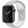 Szilikon óraszíj - Apple Watch 42mm / 41mm / 40mm / 38mm - szürke-fehér