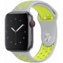 Szilikon óraszíj - Apple Watch 42mm / 41mm / 40mm / 38mm - szürke-sárga