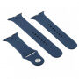 Szilikon szíj rövidebb és hosszabb csattal - Apple Watch 42mm / 41mm / 40mm / 38mm - sötétkék