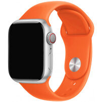 Szilikon szíj rövidebb és hosszabb csattal - Apple Watch 42mm / 41mm / 40mm / 38mm - narancssárga