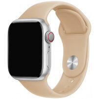 Szilikon szíj rövidebb és hosszabb csattal - Apple Watch 42mm / 41mm / 40mm / 38mm - bézs