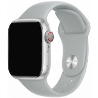 Szilikon szíj rövidebb és hosszabb csattal - Apple Watch 42mm / 41mm / 40mm / 38mm - világos szürke