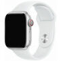 Szilikon szíj rövidebb és hosszabb csattal - Apple Watch 42mm / 41mm / 40mm / 38mm - fehér