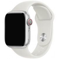 Szilikon szíj rövidebb és hosszabb csattal - Apple Watch 42mm / 41mm / 40mm / 38mm - világos bézs