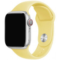 Szilikon szíj rövidebb és hosszabb csattal - Apple Watch 42mm / 41mm / 40mm / 38mm - sárga