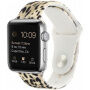 Szilikon szíj gepárd mintával - Apple Watch Ultra 49mm / 46mm / 45mm / 44mm / 42mm - bézs