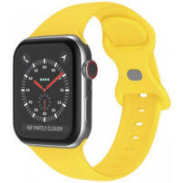 Szilikon szíj pillangócsattal - Apple Watch Ultra 49mm / 46mm / 45mm / 44mm / 42mm - sárga