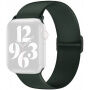 Szilikon szíj csúsztatható csattal - Apple Watch 42mm / 41mm / 40mm / 38mm - sötétzöld