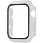 Szilikon szíj edzett üveg tokkal - Apple Watch 42mm - fehér
