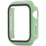 Szilikon szíj edzett üveg tokkal - Apple Watch 41mm / 40mm - pasztell zöld