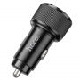 Hoco NZ14 Guerrero 36W-os autós töltő két USB-A porttal - fekete