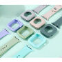 Szilikon szíj szilikon tokkal Apple Watch 41mm / 40mm-es órához - zöld