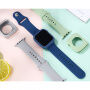 Szilikon szíj szilikon tokkal Apple Watch 41mm / 40mm-es órához - zöld