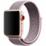 Nylon szíj tépőzárral Apple Watch 42mm / 41mm / 40mm / 38mm órához - szürkés rózsaszín