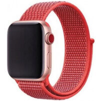 Nylon szíj tépőzárral Apple Watch 42mm / 41mm / 40mm / 38mm órához - korallszínű