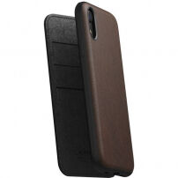 Nomad Folio Leather Case borító Apple iPhone XR - barna
