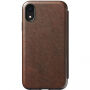 Nomad Folio Leather Case borító Apple iPhone XR - barna