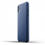 Mujjo Full Leather borító iPhone XR - kék