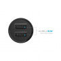FIXED 15 W-os Smart Rapid Charge autós töltő 2x USB-A porttal - fekete