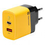 Tactical Microgrid GaN tápadapter USB-A / USB-C 45 W iPhone / iPad / MacBook / iPod / AirPods készülékekhez - sárga