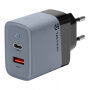 Tactical Microgrid GaN tápadapter USB-A / USB-C 45 W iPhone / iPad / MacBook / iPod / AirPods készülékekhez - szürke