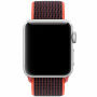 Nylon szíj tépőzárral Apple Watch 42mm / 41mm / 40mm / 38mm órához - fekete-rózsaszín
