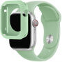 Szilikon szíj szilikon tokkal Apple Watch 41mm / 40mm-es órához - zöld