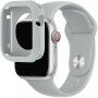 Szilikon szíj szilikon tokkal Apple Watch 41mm / 40mm-es órához - szürke
