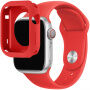 Szilikon szíj szilikon tokkal Apple Watch 41mm / 40mm-es órához - piros