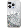 DKNY Liquid Glitter Arch Logo tok iPhone 14 Pro Max készülékhez - ezüst