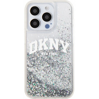 DKNY Liquid Glitter Arch Logo tok iPhone 14 Pro Max készülékhez - ezüst