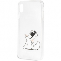 Karl Lagerfeld Fun Choupette No Rope Hard Case tok iPhone XS Max - átlátszó