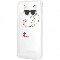 Karl Lagerfeld Fun Eaten No Rope Hard Case tok iPhone XS Max - átlátszó
