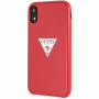Guess PU Leather Case Triangle tok iPhone XR - piros